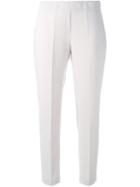 D.exterior - Slim-fit Trousers - Women - Polyester - 42, Women's, Nude/neutrals, Polyester
