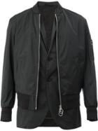 Neil Barrett - Classic Bomber Jacket - Men - Polyester/spandex/elastane/cupro/viscose - L, Black, Polyester/spandex/elastane/cupro/viscose