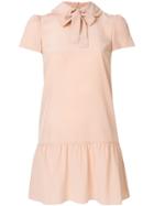 Red Valentino Bow Neck Dress - Nude & Neutrals
