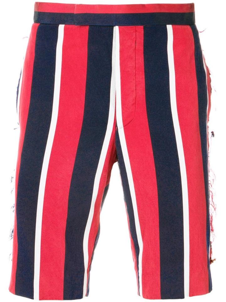 Thom Browne Distressed Wide Repp Stripe Short - Blue