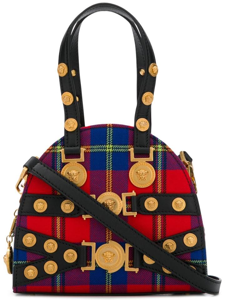 Versace Versace - Woman - Mini Tribute Bag Tartan - Red