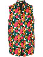 Comme Des Garçons Homme Plus Floral Print Waistcoat - Black
