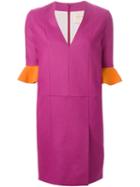 Roksanda Contrasting Ruffled Cuff Fitted Dress
