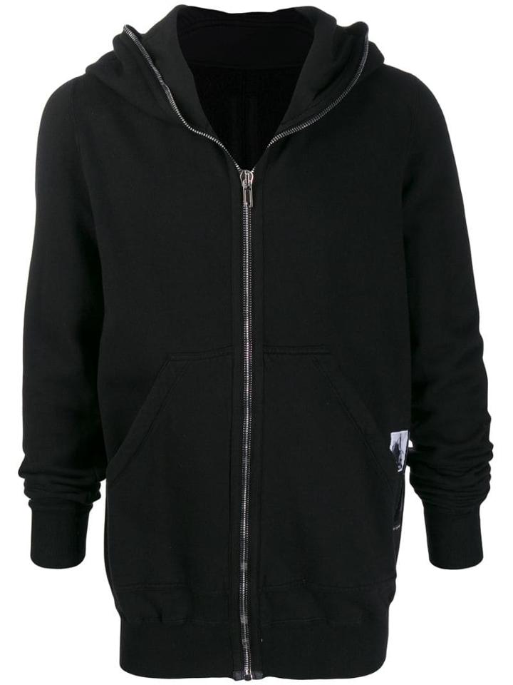 Rick Owens Drkshdw Longline Zip Front Hoodie - Black