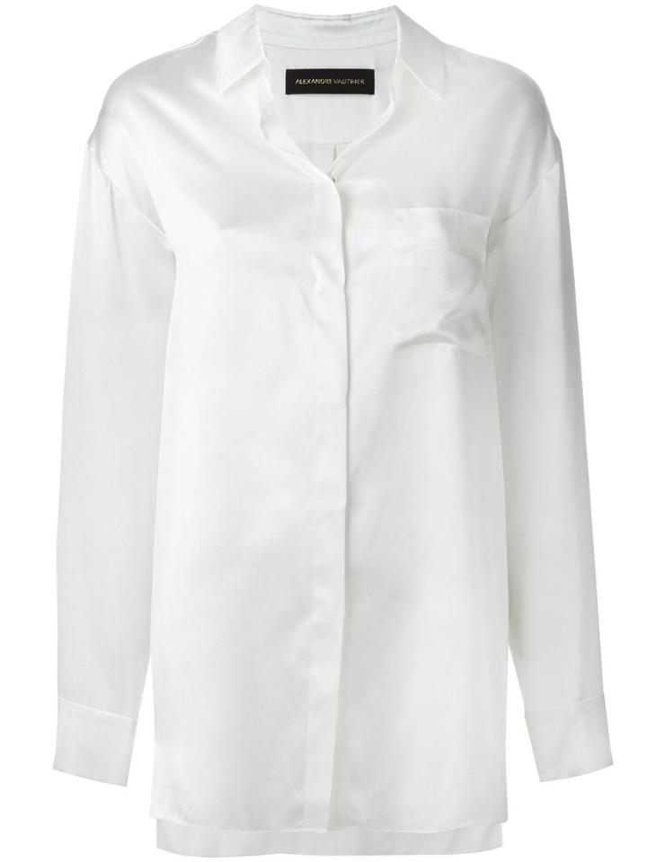 Alexandre Vauthier Silk Satin Shirt - White