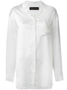 Alexandre Vauthier Silk Satin Shirt - White