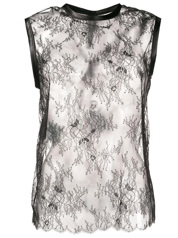 Philosophy Di Lorenzo Serafini Sheer Lace Top - Black