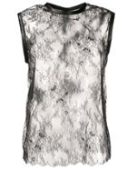 Philosophy Di Lorenzo Serafini Sheer Lace Top - Black