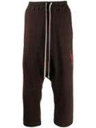 Rick Owens Drkshdw Drawstring Trousers - Brown