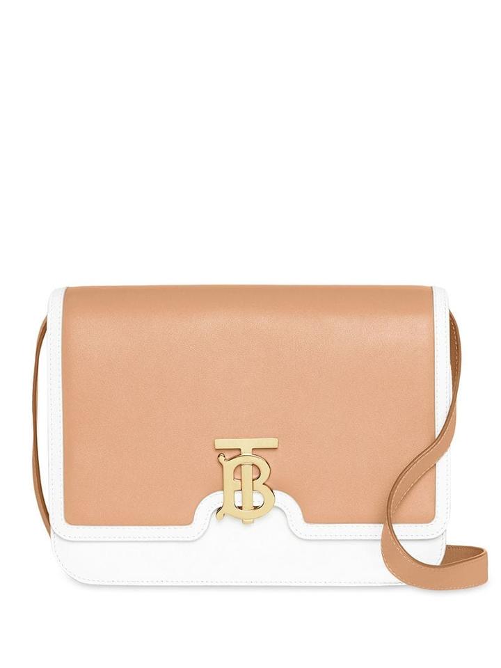 Burberry Medium Two-tone Tb Bag - Neutrals