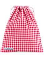 Prada Check Print Tote Bag - Red