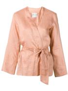 Forte Forte Belted Shantung Canvas Jacket - Pink