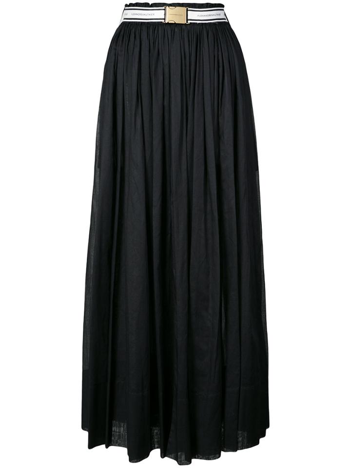 Alexandre Vauthier Flated Pleated Skirt - Black
