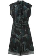Balenciaga Printed Dress, Women's, Size: 36, Black, Viscose