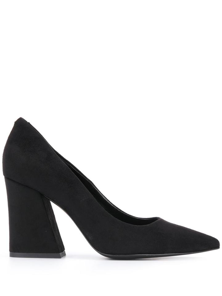 Pollini Pointed-toe Velvet Pumps - Black