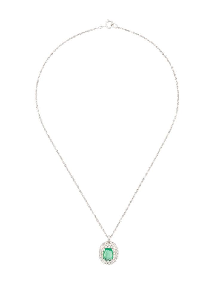 Susan Caplan Vintage 1980s Pendant Necklace - Silver