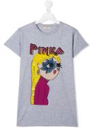 Pinko Kids Graphic Print T-shirt - Grey