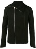 A New Cross Zipped Fitted Jacket - Black