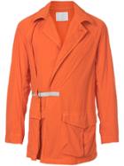 Kolor Wrap Style Front Lightweight Jacket - Yellow & Orange