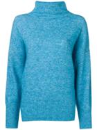 Dagmar Ester Turtleneck Melange Sweater - Blue
