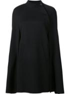 Carolina Herrera Short Cape, Women's, Size: 14, Black, Polyamide/spandex/elastane/cupro/virgin Wool