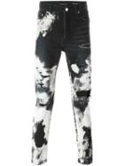 Saint Laurent Tie Dye Jeans, Men's, Size: 31, Black, Cotton