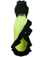 David Koma Asymmetric Ruffle Dress - Black