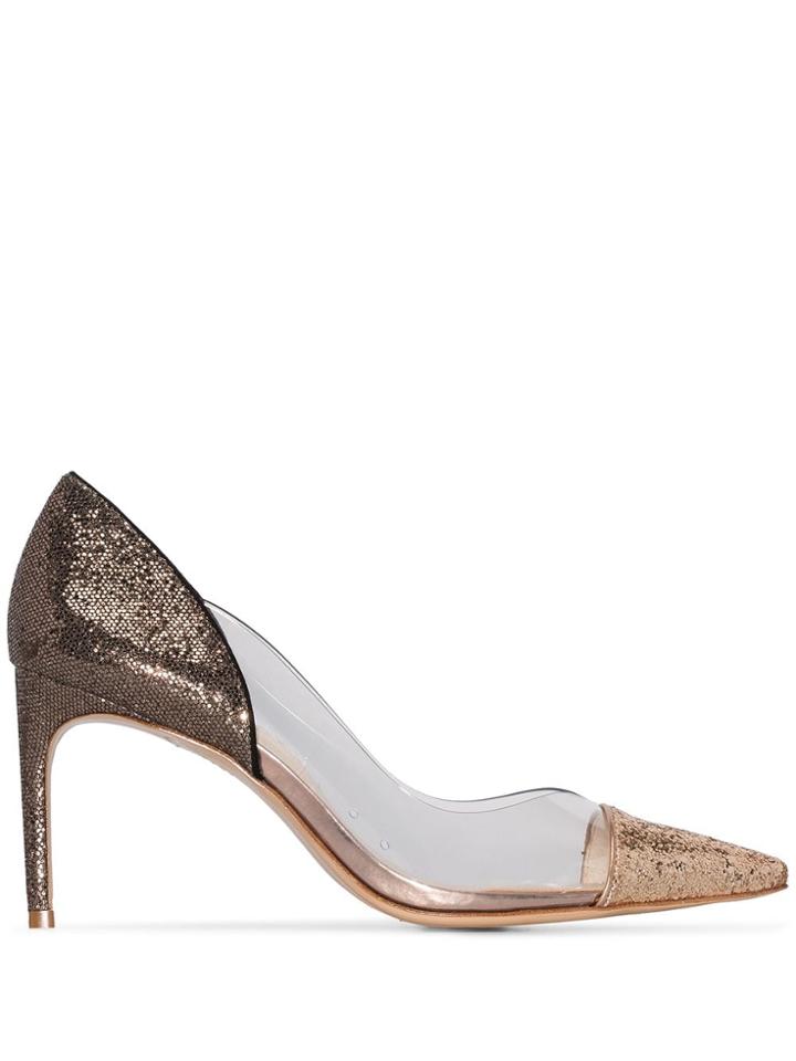 Sophia Webster Daria 85mm Glittered Pumps - Gold
