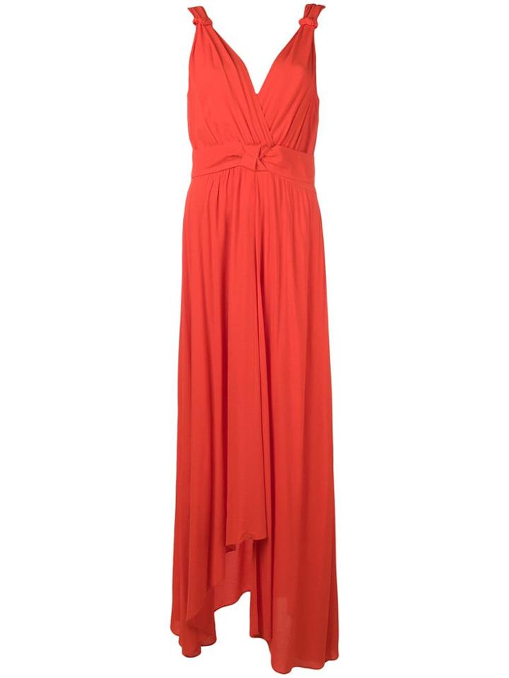 Pinko Plunge Neck Dress - Orange