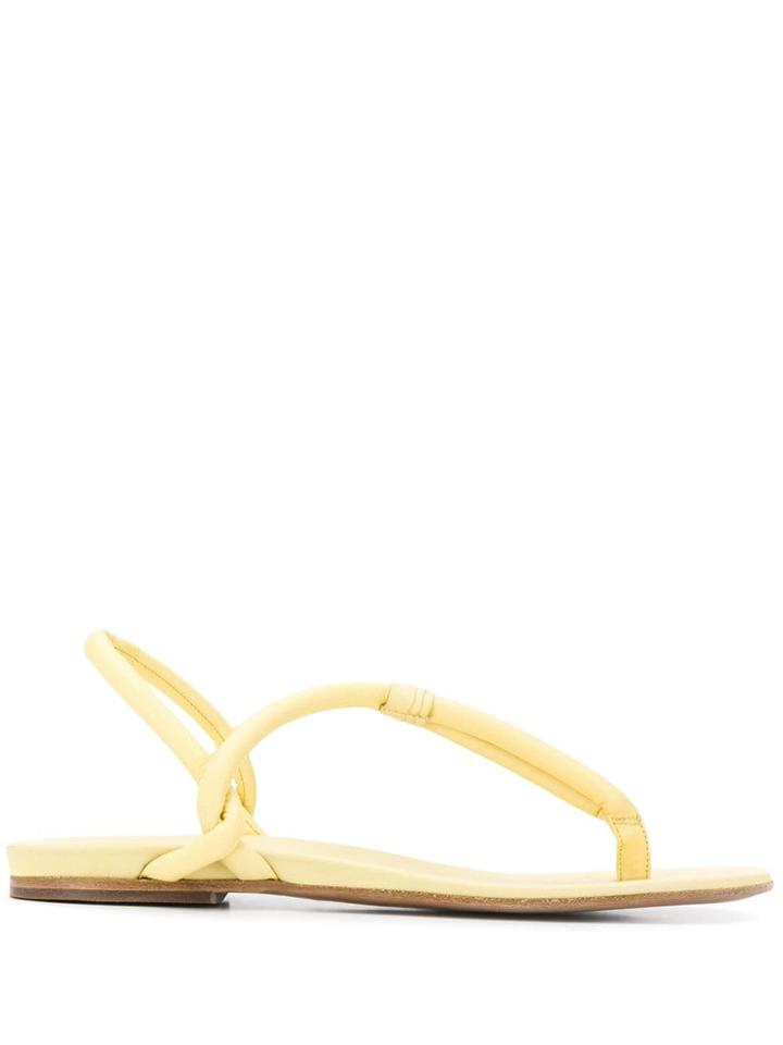 Del Carlo Slingback Thong Sandals - Yellow