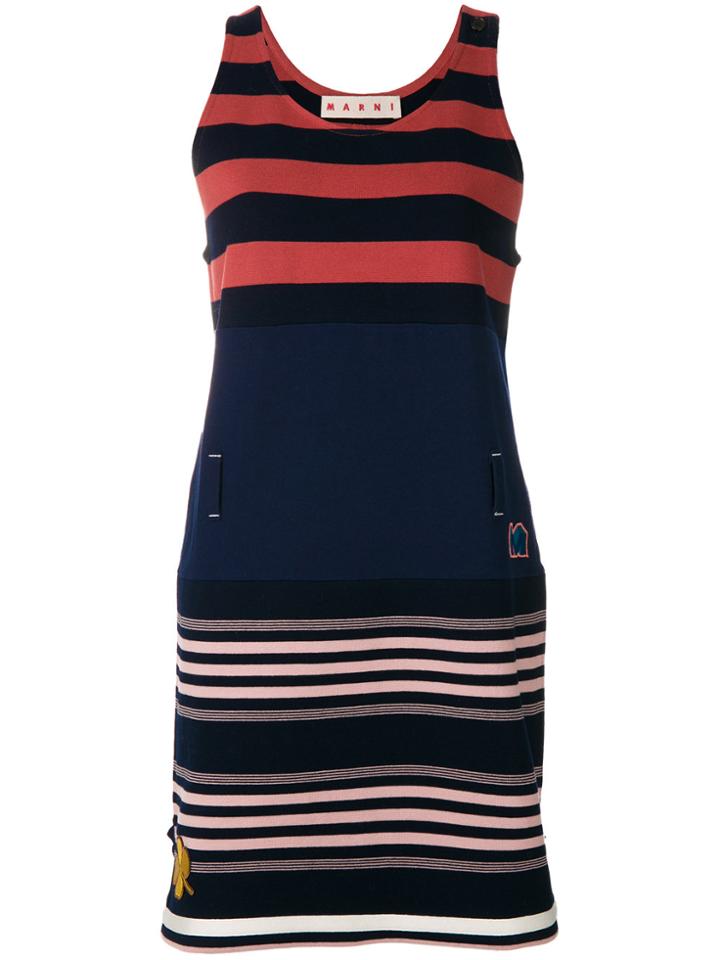 Marni Striped Design Dress - Blue