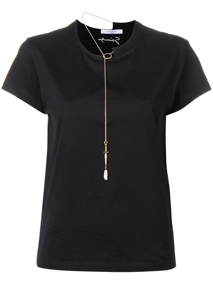 Givenchy Cutoff Collar T-shirt - Black