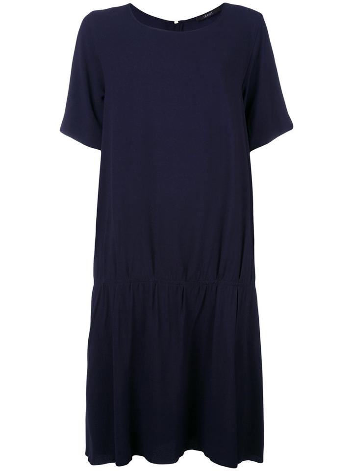 Odeeh Gathered T-shirt Dress, Women's, Size: 36, Blue, Viscose