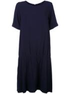 Odeeh Gathered T-shirt Dress, Women's, Size: 36, Blue, Viscose