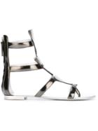 Giuseppe Zanotti Design Strappy Sandals, Women's, Size: 36, Grey, Leather/metal Other