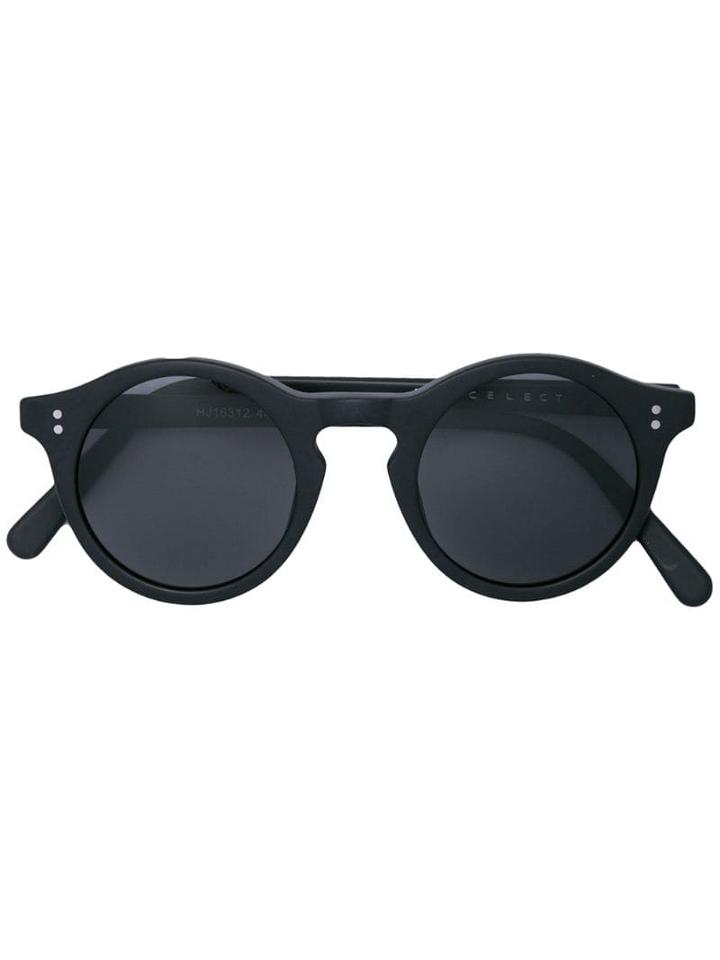 The Celect Round Frame Sunglasses - Black
