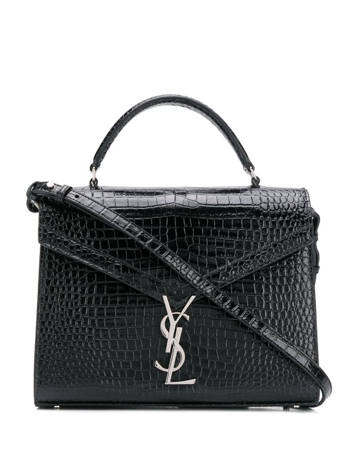 Saint Laurent Cassandra Medium Top Handle Tote - Black