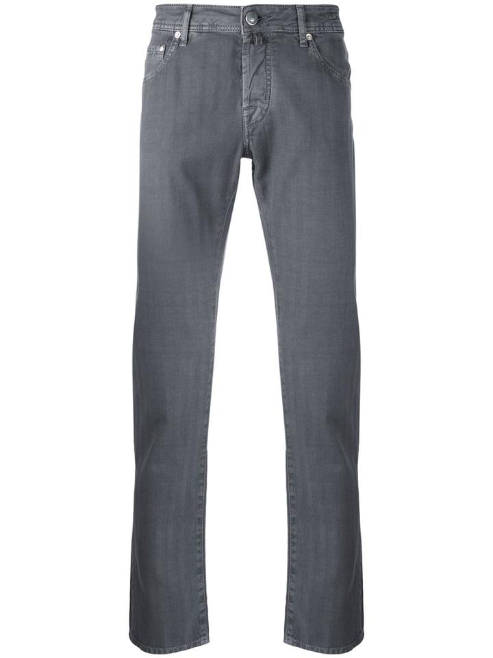 Jacob Cohen - Slim-fit Jeans - Men - Cotton/linen/flax/spandex/elastane - 32, Grey, Cotton/linen/flax/spandex/elastane