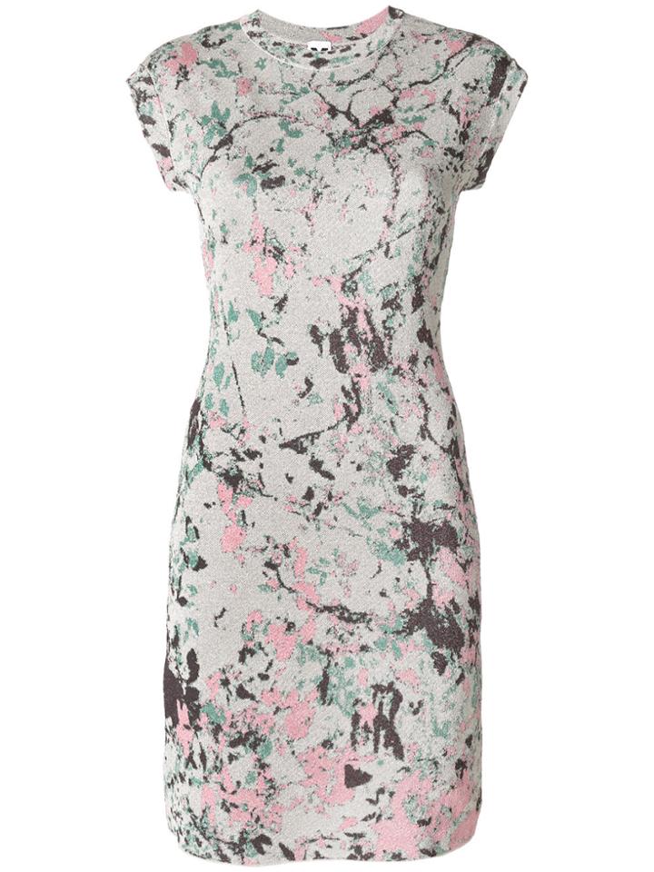 M Missoni Printed Cap Sleeve Mini Dress - Grey