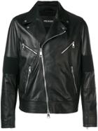 Neil Barrett Knit Detail Biker Jacket - Black
