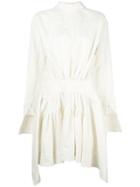 J.w.anderson Gathered Waist Dress, Women's, Size: 10, White, Linen/flax