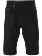 Marcelo Burlon County Of Milan Julio Denim Shorts, Men's, Size: 29, Black, Cotton
