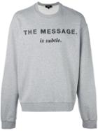 Diesel 'the Message' Sweatshirt, Men's, Size: Xl, Grey, Cotton