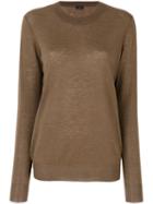 Joseph - Cashmere Fitted Top - Women - Cashmere - S, Brown, Cashmere