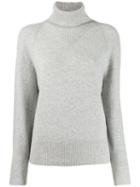 Joseph Turtle Neck Knitted Sweater - Grey