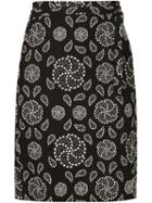 Ann Demeulemeester Embroidered Skirt, Women's, Size: 36, Black, Cotton/viscose