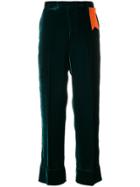 The Gigi Straight Leg Trouser With Badge Detail - Green