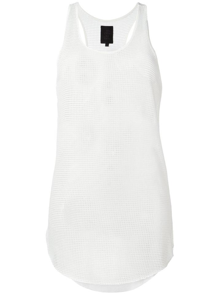 Thom Krom Net Tank Top, Women's, Size: Small, White, Cotton