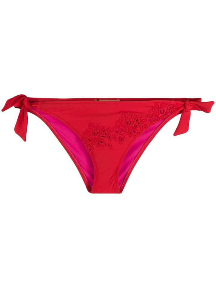Ermanno Scervino Floral Embroidered Bikini Bottoms