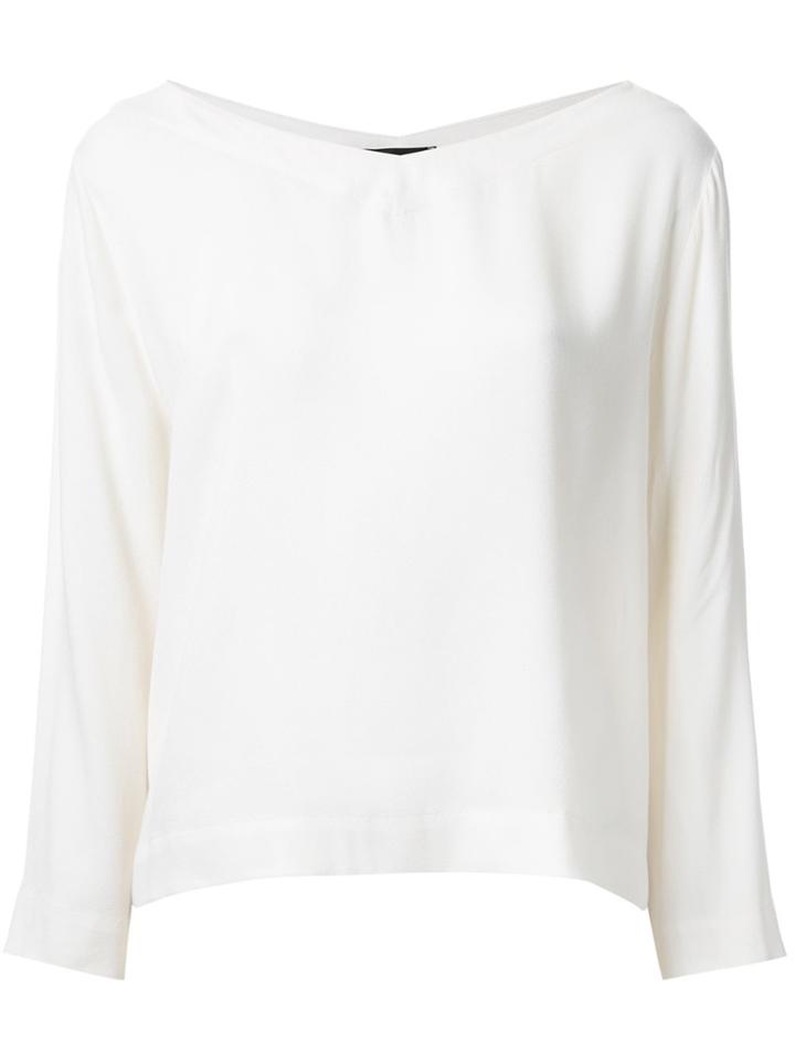 Prabal Gurung Twist Front Button Sleeve Blouse - Blue